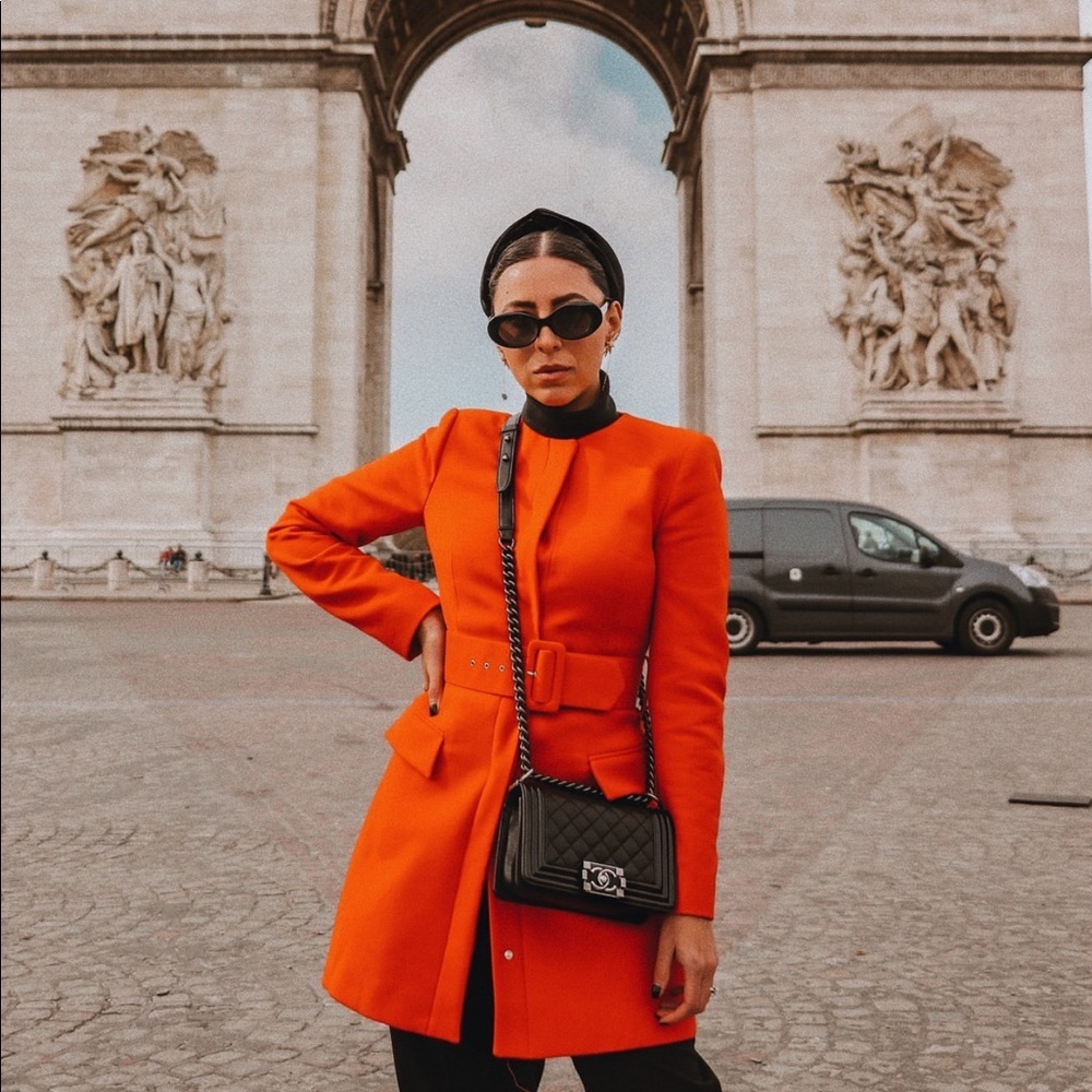 BLOGGERS FAVORITE ZARA BELTED FROCK COAT - Picture 2 of 8